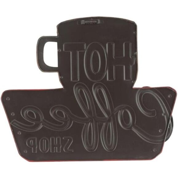 Hot Coffee Shop Embossed Metal Sign - Vintage Diner Coffee Sign for Kitchen - Picture 3 of 7